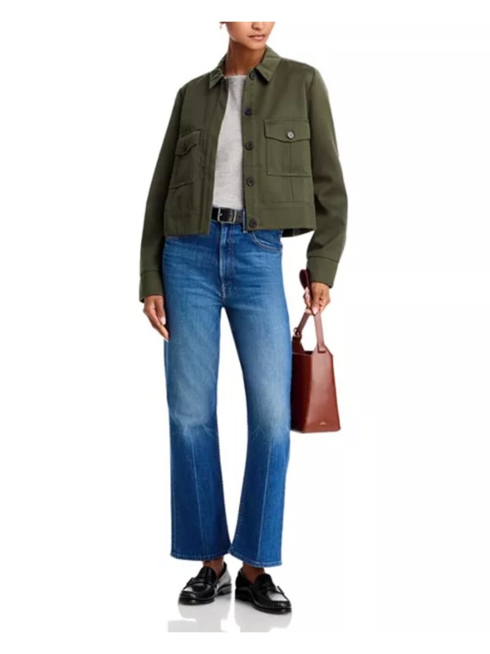 MOTHER The Scooter High Rise Ankle Bootcut Jeans It's A Small World Size 27 - Picture 2 of 16